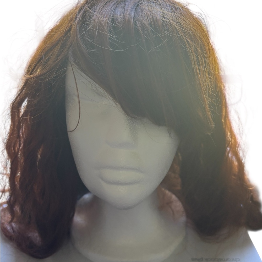 Auburn Wavy Long Wig with Black Ombre on bottom section (ALC01)